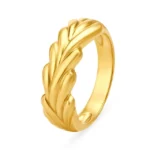 Gold Leaf Patterned Finger Ring - Image 2