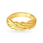 Gold Leaf Patterned Finger Ring - Image 3