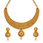 Gold Teardrop Necklace Set