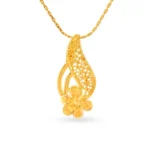 Yellow Gold Floral Paisley Pendant