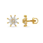 Girlish Star Shaped Gold Stud Earrings - Image 4