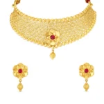 Gold Choker Necklace Set